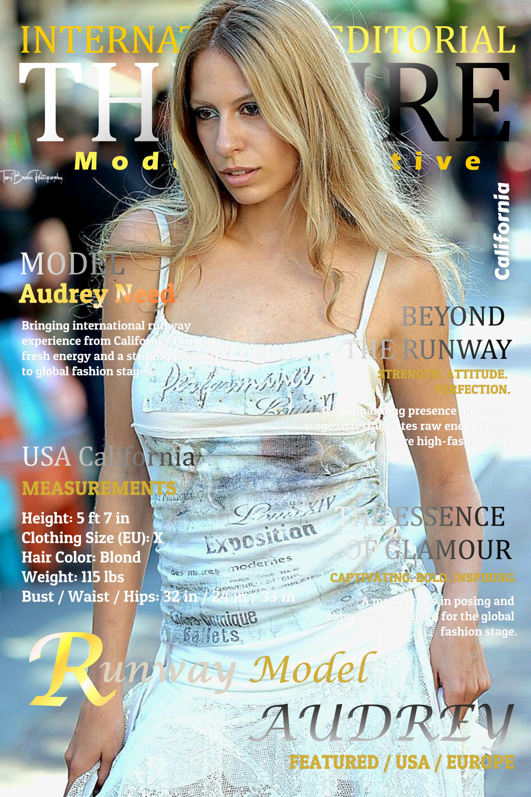 Audrey Runway model California usa